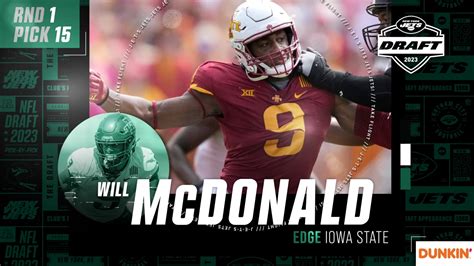 Jets select Iowa State DE Will McDonald at No. 15 in first round of NFL draft